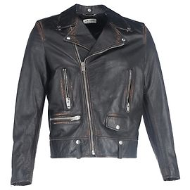 Saint Laurent Bikerjacke aus schwarzem Leder Schwarz