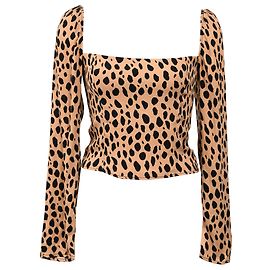 Top Reformation Reign em Viscose Estampado Animal Outro Impressão em python
