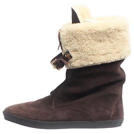 Burberry Botas de borrego marrones - talla EU 38 (UK 5) Castaño