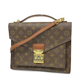 Louis Vuitton-Louis Vuitton Monogram Monceau Shoulder Bag-Brown
