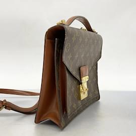 Louis Vuitton-Louis Vuitton Monogram Monceau Shoulder Bag-Brown