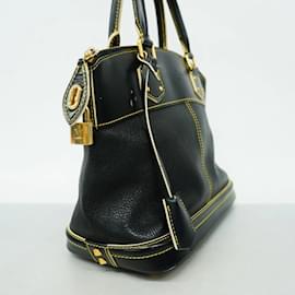 Louis Vuitton-Louis Vuitton Suhali Lockit PM Handbag-Black