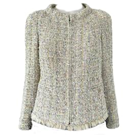 Chanel-Feather Trim Lesage Tweed Jacket 36 FR-Multiple colors