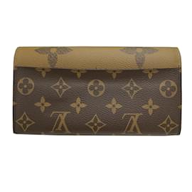Louis Vuitton-Louis Vuitton Portefeuille Sarah Monogram Giant Reverse Bi-fold Long Wallet-Brown