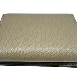 Fendi-Fendi FF Diamond Tri-fold Wallet-Beige