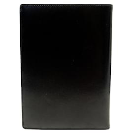 Montblanc-NINE PASSPORT HOLDER MONTBLANC MEISTERSTUCK 38434 BLACK LEATHER HOLDER-Black