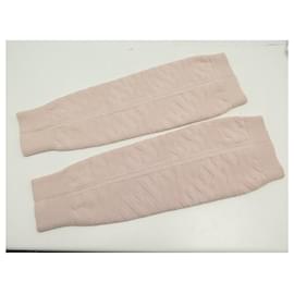 Hermès-NINE HERMES LEG WARMERS WITH H PATTERN IN PINK WOOL H LOGO-Pink