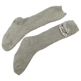 Fendi-NINE FENDI DOVE SOCKS T36-40 25 YEARS BAGUETTE BAG FALL 2023 NEW-Taupe