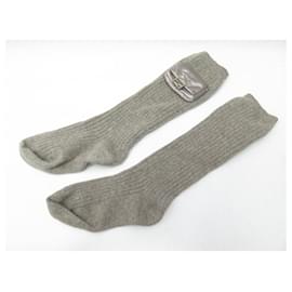 Fendi-NINE FENDI DOVE SOCKS T36-40 25 YEARS BAGUETTE BAG FALL 2023 NEW-Taupe