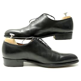 JM Weston-JM WESTON RICHELIEU CYCLISTE FLORE 402 9.5D 43.5 BLACK LEATHER SHOES-Black