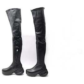 Givenchy-NEUF BOTTES CUISSARDES GIVENCHY G-CLOG EN CUIR NOIR 39 OVER THE KNEE BOOTS-Noir