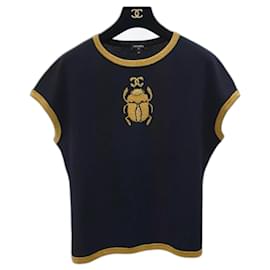 Chanel-CHANEL 2019 Beetle Jumper Top Sz.42-Black