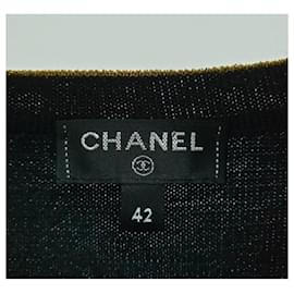 Chanel-CHANEL 2019 Beetle Jumper Top Sz.42-Black