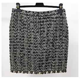 Chanel-CHANEL METIERS D'ART TWEED MINI SKIRT Size 44-Multiple colors