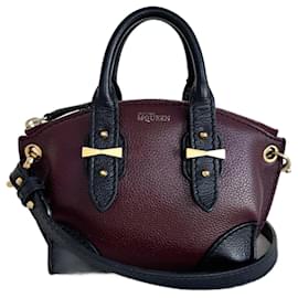 Alexander Mcqueen-Alexander McQueen Legend Mini Shopper-Black,Dark red