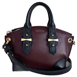 Mini Shopper Légende Alexander McQueen Noir Bordeaux