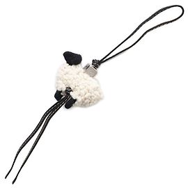 Charm per borsa a forma di pecora Loewe con dadi Anagramma Nero Bianco