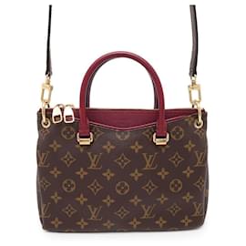 Louis Vuitton-Louis Vuitton Monogram Pallas BB Handbag-Dark red