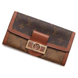 Louis Vuitton-Louis Vuitton Long Wallet Monogram Reverse-Black