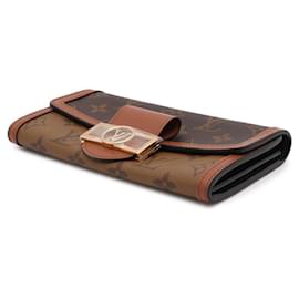 Louis Vuitton-Louis Vuitton Long Wallet Monogram Reverse-Black