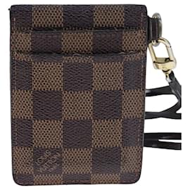 Louis Vuitton-LOUIS VUITTON Damier Ebene Porte Cartes ID Bandouliere Case N60016 Auth 104403-Other