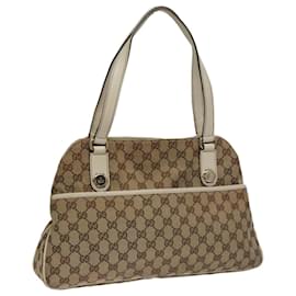 Gucci-GUCCI GG Canvas Tote Bag Beige 163288 Auth ep6932-Beige