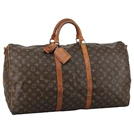 Louis Vuitton-LOUIS VUITTON Monogram Keepall Bandouliere 60 Boston Bag M41412 LV Auth 102953-Monogram