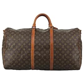 Louis Vuitton-LOUIS VUITTON Monogram Keepall Bandouliere 60 Boston Bag M41412 LV Auth 102953-Monogram