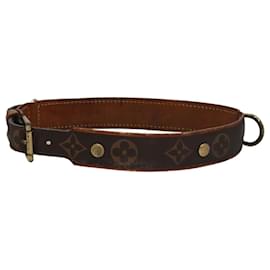 Louis Vuitton-LOUIS VUITTON Monogram Less Baxter MM Collier Baxter Dog Leash 2Set Auth 106173-Monogram