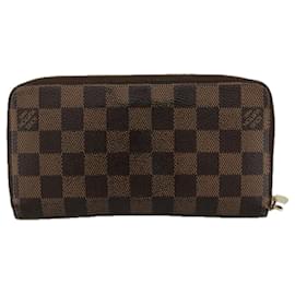 Louis Vuitton-LOUIS VUITTON Damier Ebene Zippy Wallet Long Wallet N41661 LV Auth am7351-Other