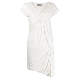 Lanvin-Lanvin White Drapped Dress-White