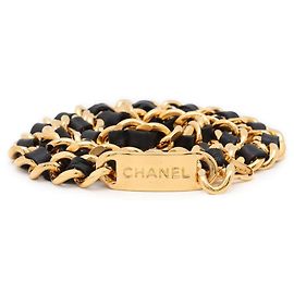 Cinturón de cadena Chanel 31 Cambon moneda marca Coco Negro