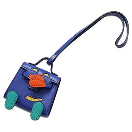 Hermès Hermes Bijoux de Sac Kelly Doll Charm Red Blue