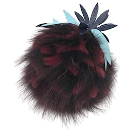 Fendi-Fendi Pompon charm-Dark red