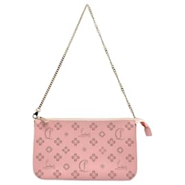 Christian Louboutin-Pochette en cuir à fermeture éclair Rubira de Christian Louboutin-Rose