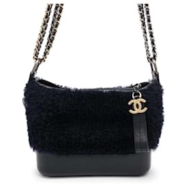 Chanel-Chanel Gabrielle de Small Hobo Shoulder Bag-Navy blue