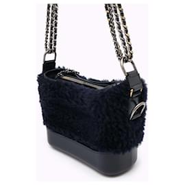 Chanel-Chanel Gabrielle de Small Hobo Shoulder Bag-Navy blue