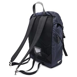 Prada-Prada RE-NYLON Saffiano Backpack-Navy blue