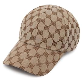 Balenciaga-Balenciaga Cap - Gucci Collaboration-Brown,Beige