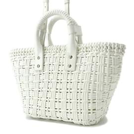 Balenciaga-Balenciaga Handbag Bistro XS Patent Leather-White