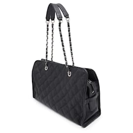 Chanel-Chanel Black Caviar Leather Shoulder Bag-Black