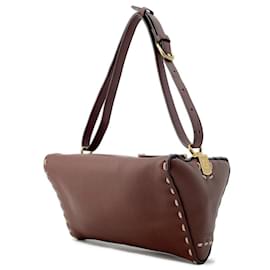 Fendi-Sac à épaule Fendi Selleria Triangle 8BS053-Marron