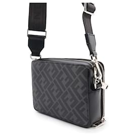 Fendi-Fendi Shoulder Bag Zucca Organizer-Black