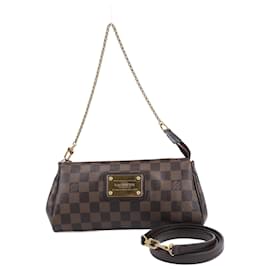 Louis Vuitton-Louis Vuitton Damier Ebene Eva 2Way Shoulder Bag N55213-Brown