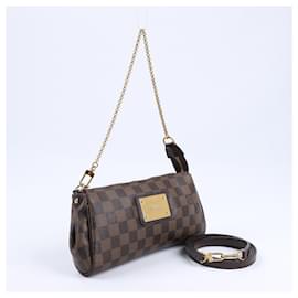 Louis Vuitton-Louis Vuitton Damier Ebene Eva 2Way Shoulder Bag N55213-Brown