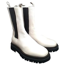 Autre Marque Copenhagen Studios Ankle Boots White Leather Size 39 White