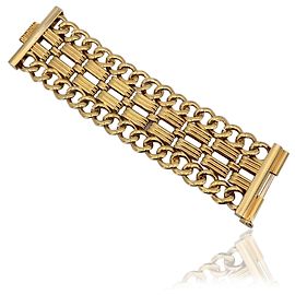 Gianfranco Ferré Vintage Gold Metal Black Crystals Statement Bracelet Golden