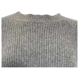Autre Marque- N 21 Metallic Fringe Detail Sweater in Grey Wool-Grey