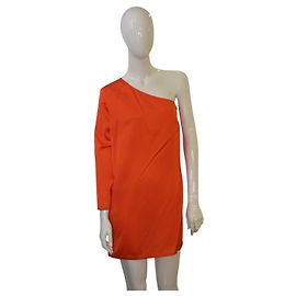 Stella Mc Cartney Stella McCartney Kleid Orange Viskose Ein-Schulter Mini Orange