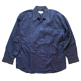 Christian Dior-Christian Dior flannel shirt-Navy blue